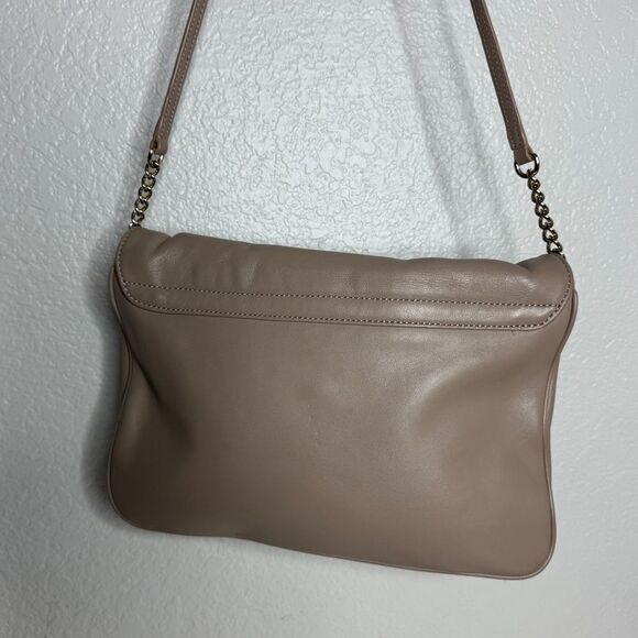 Kate Spade taupe gray supple leather acrylic chain shoulder bag Perry Shoreline - Picture 6 of 11